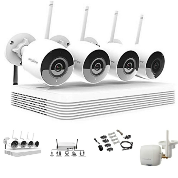 LaView 1080p wireless security camera system outdoor HD 4 channel WiFi NVR with - Picture 2 of 2